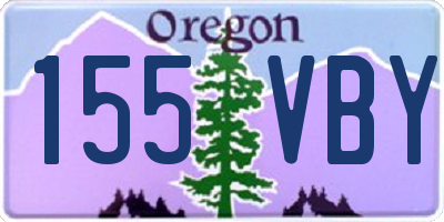 OR license plate 155VBY