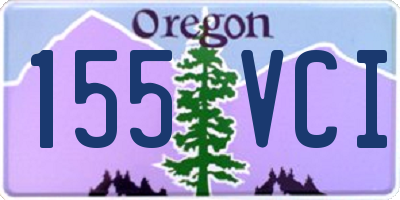 OR license plate 155VCI