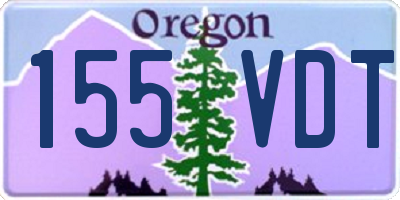 OR license plate 155VDT