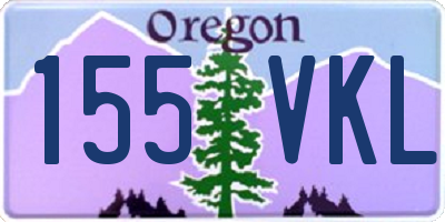OR license plate 155VKL