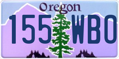 OR license plate 155WBO