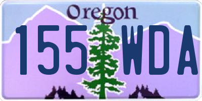 OR license plate 155WDA
