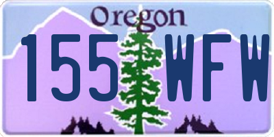 OR license plate 155WFW