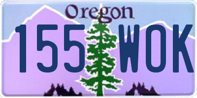 OR license plate 155WOK