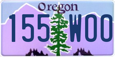 OR license plate 155WOO