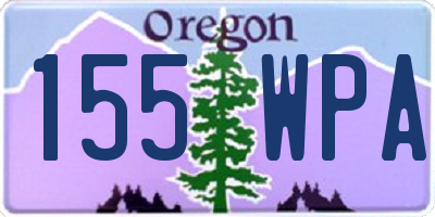 OR license plate 155WPA