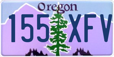 OR license plate 155XFV