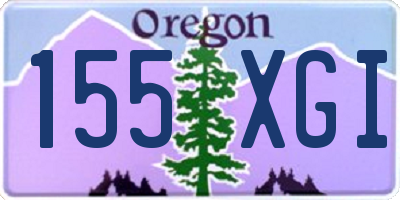 OR license plate 155XGI