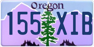 OR license plate 155XIB
