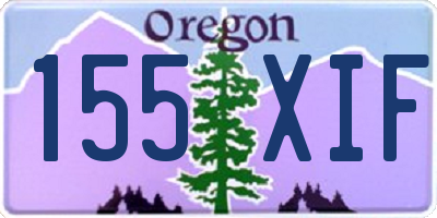 OR license plate 155XIF