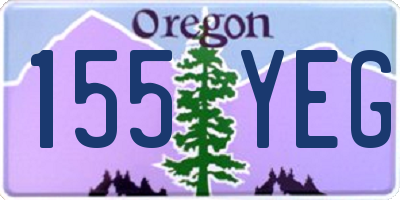 OR license plate 155YEG