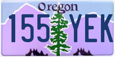 OR license plate 155YEK