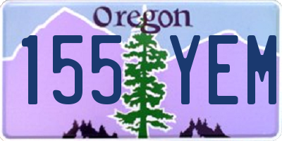 OR license plate 155YEM