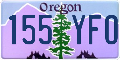 OR license plate 155YFO