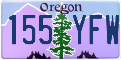 OR license plate 155YFW