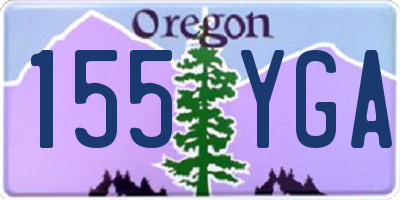 OR license plate 155YGA