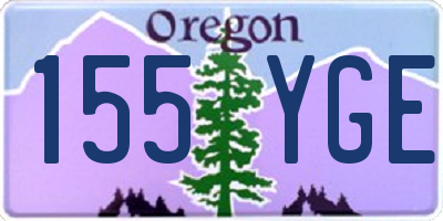 OR license plate 155YGE