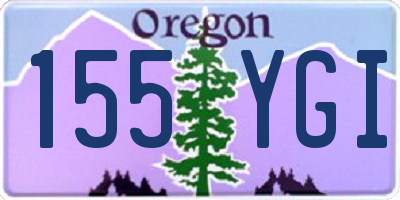 OR license plate 155YGI