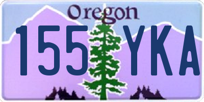 OR license plate 155YKA
