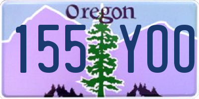 OR license plate 155YOO
