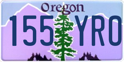 OR license plate 155YRO