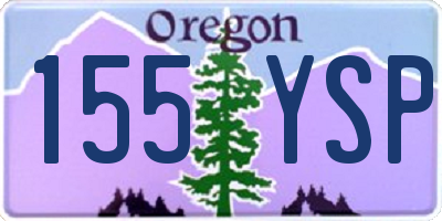 OR license plate 155YSP