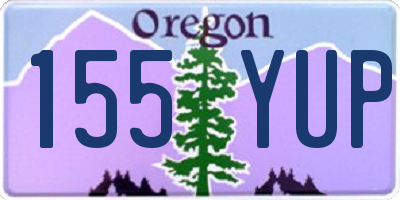 OR license plate 155YUP