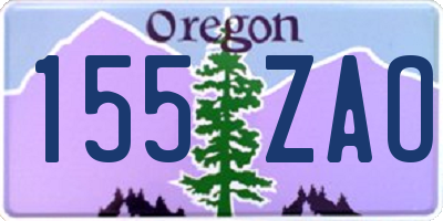 OR license plate 155ZAO