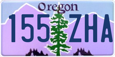 OR license plate 155ZHA