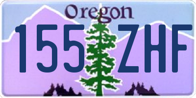 OR license plate 155ZHF