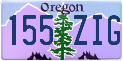 OR license plate 155ZIG