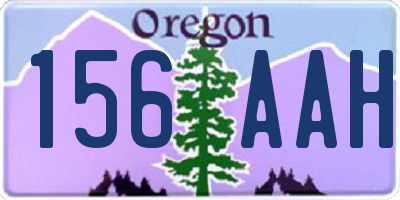 OR license plate 156AAH
