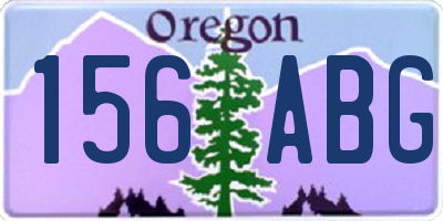 OR license plate 156ABG