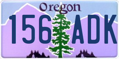 OR license plate 156ADK