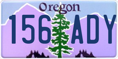 OR license plate 156ADY
