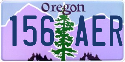 OR license plate 156AER