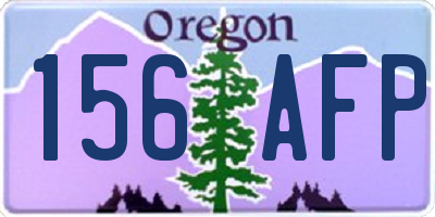 OR license plate 156AFP