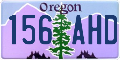 OR license plate 156AHD