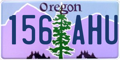 OR license plate 156AHU