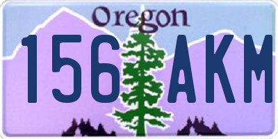 OR license plate 156AKM