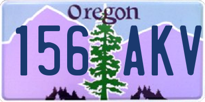 OR license plate 156AKV