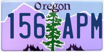 OR license plate 156APM
