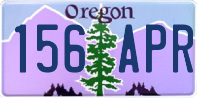 OR license plate 156APR