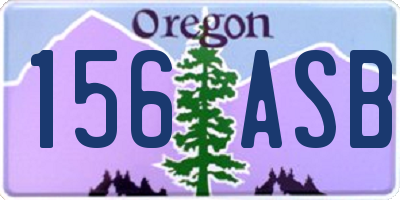 OR license plate 156ASB