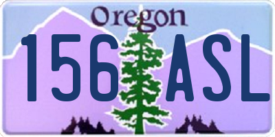 OR license plate 156ASL