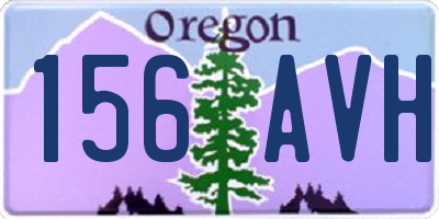 OR license plate 156AVH