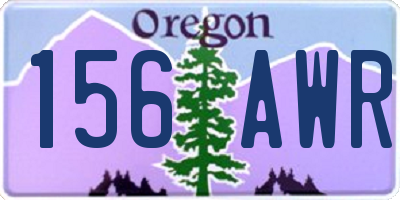 OR license plate 156AWR