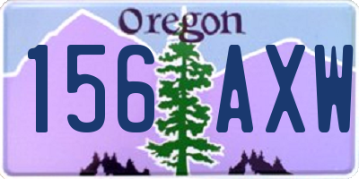 OR license plate 156AXW
