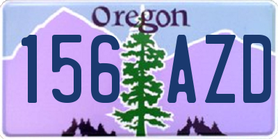 OR license plate 156AZD
