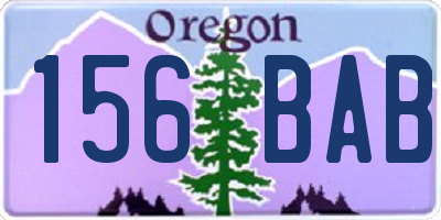 OR license plate 156BAB